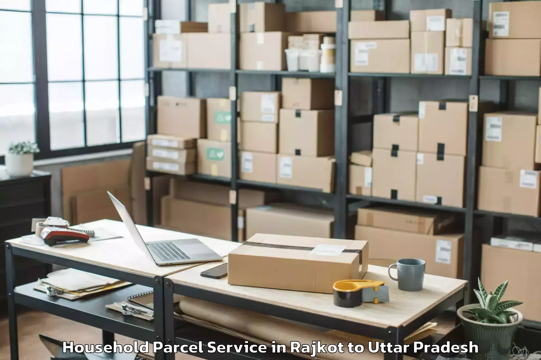 Book Rajkot to Unnao Household Parcel Online